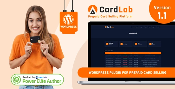 CardLab – Prepaid Card Selling WordPress Plugin
